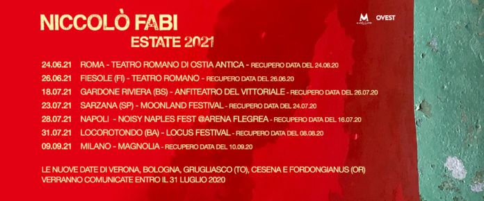 Niccolò Fabi - Tour Estate 2021