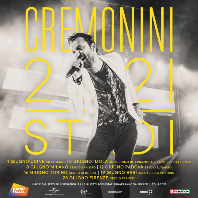 cesare cremonini tour 2021